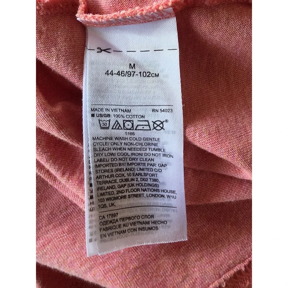 Banana Republic Men's T-Shirt M Pink Solid Cotton Short Sleeve Crew Tee Top